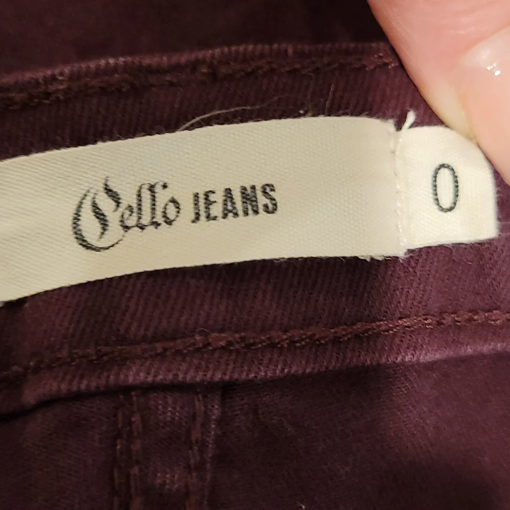 Burgundy Skinny Jean's size 0 - Picture 6 of 7